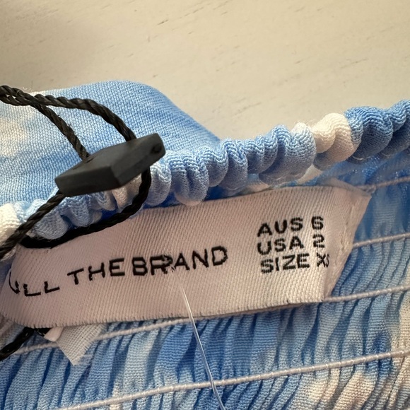 Faithful The Brand New With Tags Alina Mini Dress In Roos Tye Dye Blue 2 - Picture 7 of 12